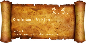 Komáromi Viktor névjegykártya