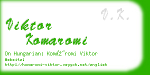 viktor komaromi business card